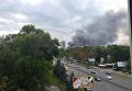 В Киеве начался масштабный пожар в районе студии Довженко