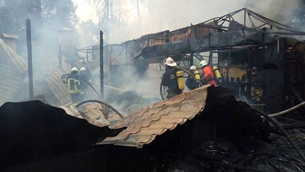 В Киеве сгорело заведение