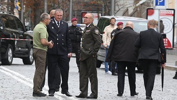 Сергей Князев на месте взрыва в Киеве