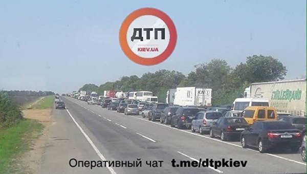 Пробка на трассе Киев-Одесса