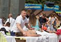 В Киеве установили рекорд Украины по массовому массажу