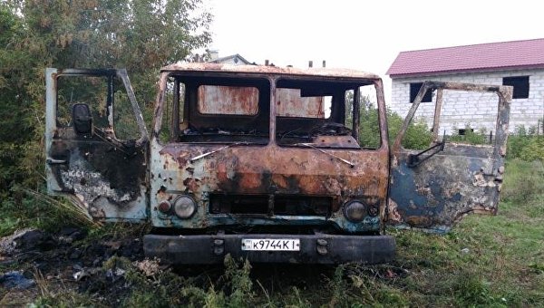 Труп мужчины обнаружен в сгоревшем грузовике в Киеве