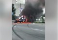 Видео момента спасения водителя из ада на месте дтп в Киеве