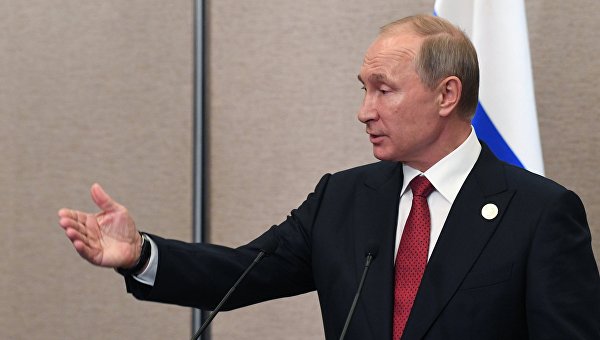 Президент РФ В. Путин на саммите лидеров БРИКС. День второй