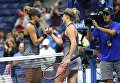 Мэдисон Киз и Элина Свитолина после матча на восьмой день открытого теннисного турнира США