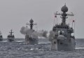 Морские корабли Южной Кореи принимают участие в военных учениях