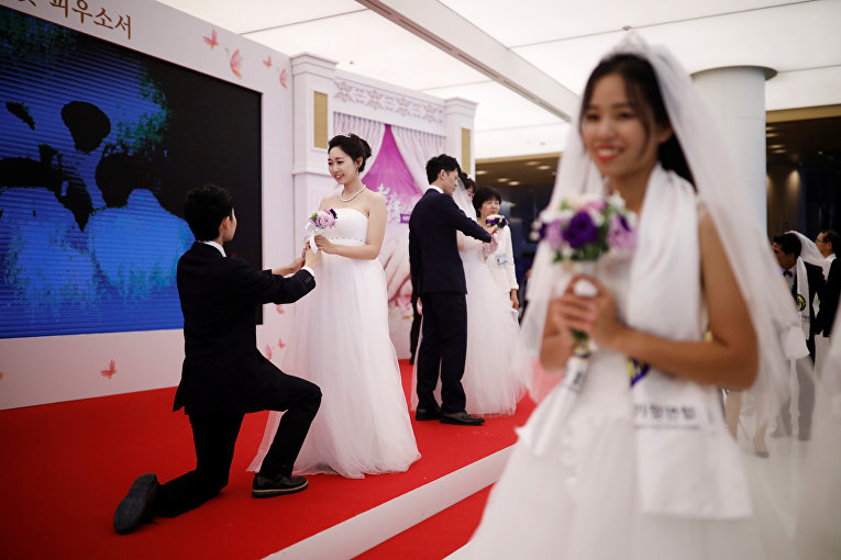 Массовая свадьба в Южной Корее