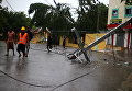 Последствия урагана Ирма на побережье Доминиканской Республики, в Пуэрто-Плата