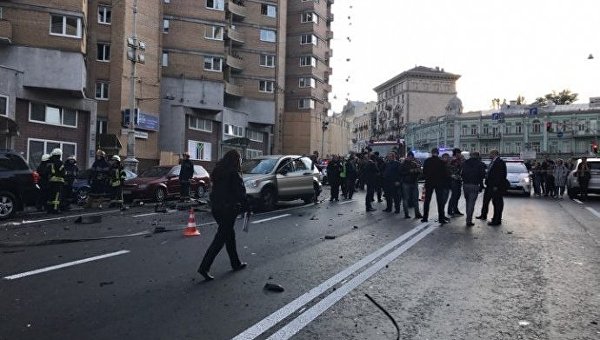Взрыв автомобиля в центре Киева