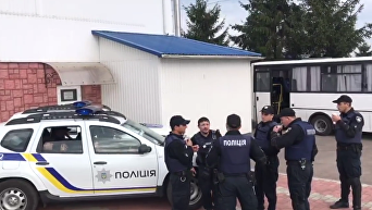 Полиция на границе в день приезда Саакашвили. Видео