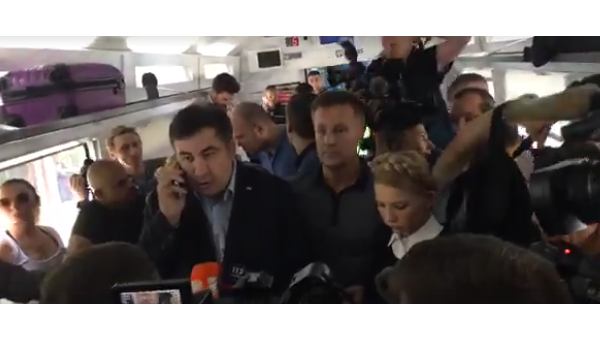 Саакашвили в поезде Интерсити