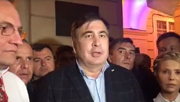 Михаил Саакашвили во Львове