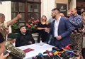 Саакашвили вышел к СМИ после получения протокола. Видео