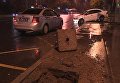 Автомобиль протаранил остановку в Санкт-Петербурге
