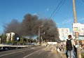 Пожар на рынке Киева