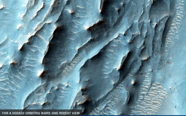 Фото Марса, сделанное зондом Mars Reconnaissance Orbiter