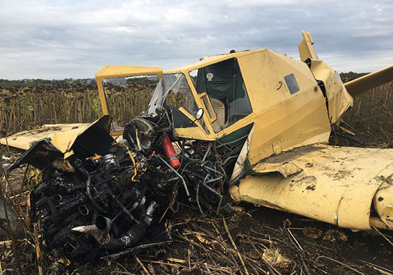 В Хмельницкой области упал легкомоторный самолет