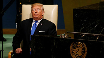 Президент США Дональд Трамп на Геассамблее ООН.