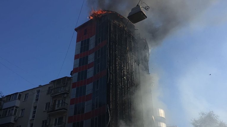 Масштабный пожар в Ростове