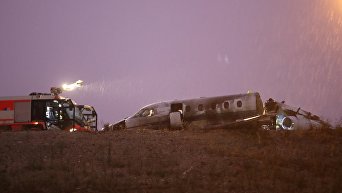 В аэропорту Стамбула упал частный самолет