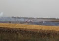 Пожар на складе боеприпасов в Донецкой области