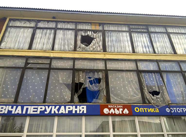 Последствия взрывов на складах боеприпасов в с. Калиновка