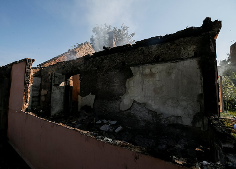 Последствия пожаров в Калиновке