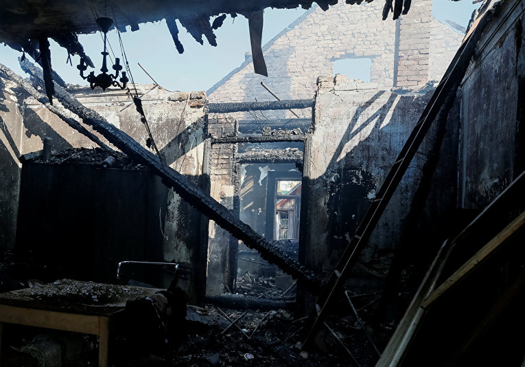 Последствия пожаров в Калиновке