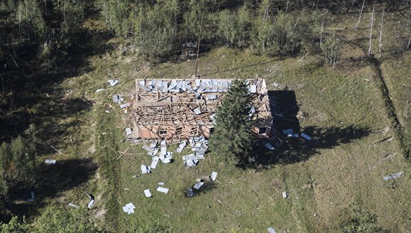 Последствия взрыва на военных складах в Калиновке