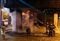 Пожар в отделении Сбербанка во Львове