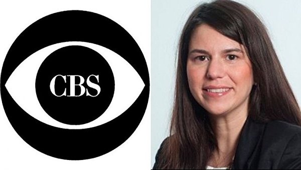 Логотип компании CBS и фото Хэйли Гефтман-Голд