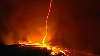 Огни дьявола или огненный торнадо в Португалии. Видео