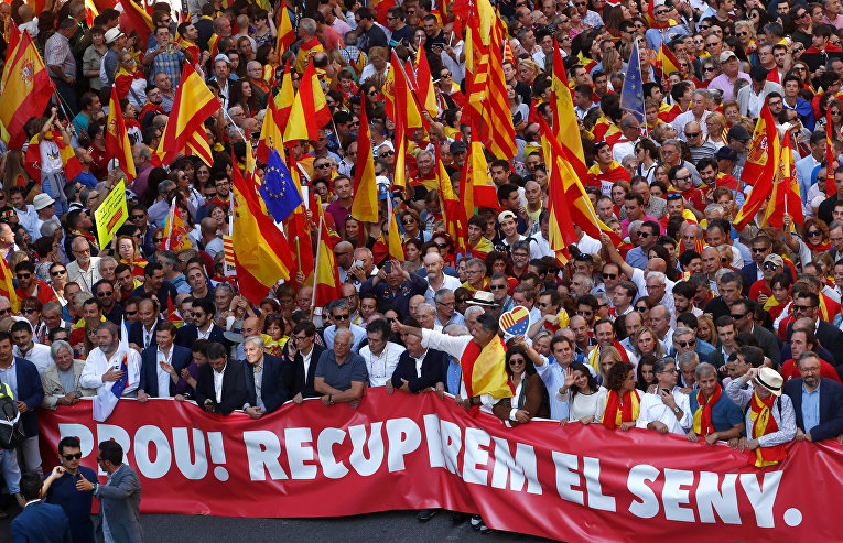 Протесты в Барселоне