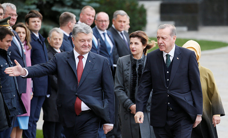 Встреча Петра Порошенко со своим турецким коллегой Эрдоганом.