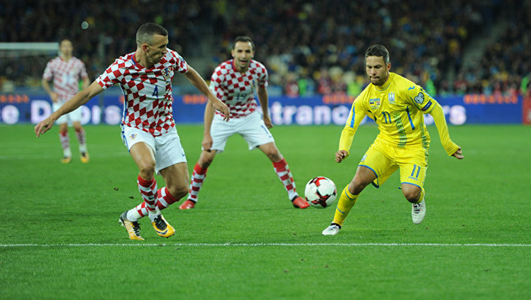 Отборочный матч на ЧМ-2018 по футболу между сборными Украины и Хорватии