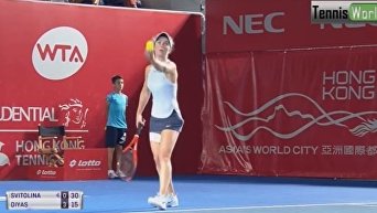 Элина Свитолина на соревнованиях в Гонконге. Видео