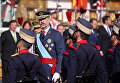 Национальный день Испании в Мадриде. Военный парад. Король Филипп