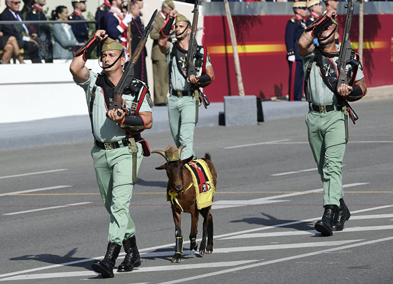 Национальный день Испании в Мадриде. Военный парад.
