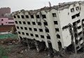 В Китае строители удивились прочности здания, которое пытались снести