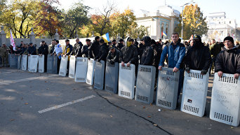 Ситуация у здания Верховной Рады Украины в Киеве