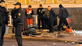 Работа криминалистов на месте страшного ДТП в Харькове.