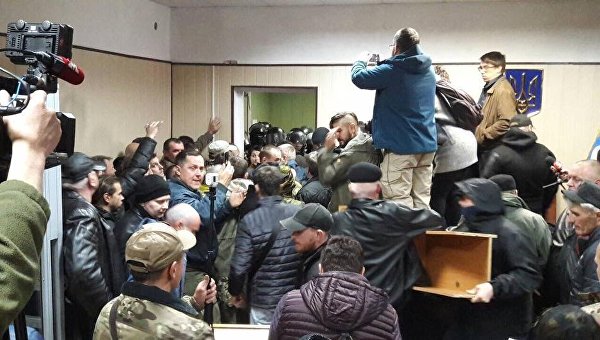 Блокирование заседания суда над Николаем Коханивским