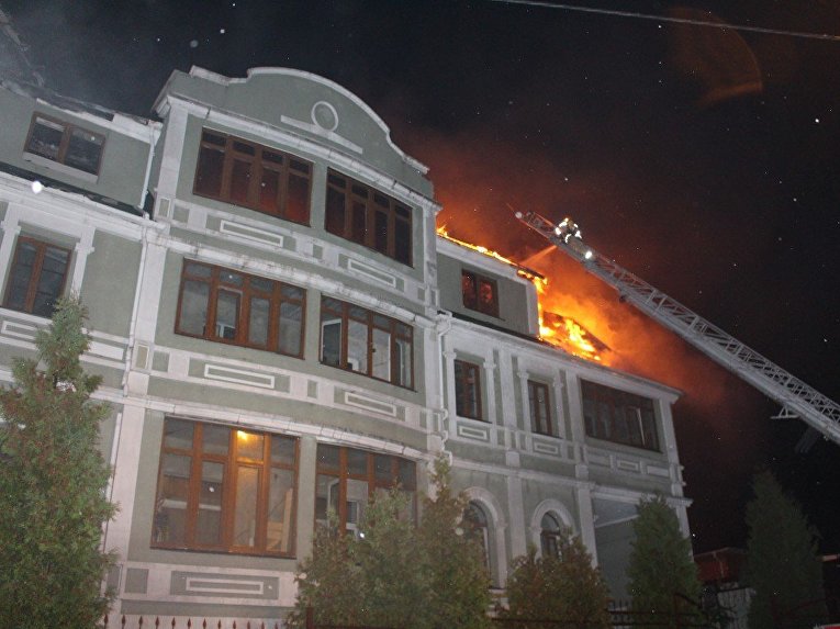 В Киеве горело общежитие для переселенцев из Донбасса