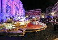 Вандал бросил краску в самый большой фонтан Рима