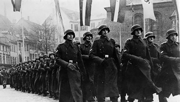Парад латышских легионеров 18 ноября 1943 года