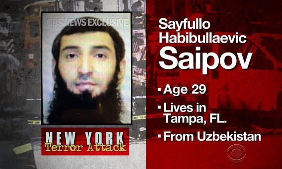 Подозреваемый в совершении теракта в Нью-Йорке Сейфулло Саипов