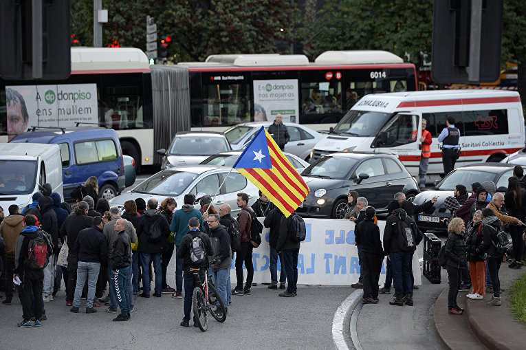 Массовые митинги в Каталонии