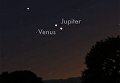Соединение Венеры и Юпитера