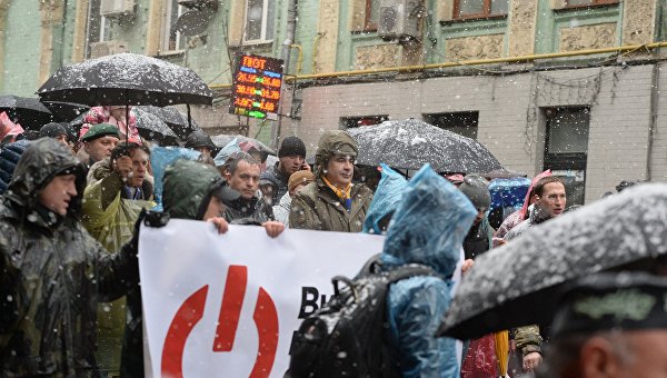 Марш за импичмент Порошенко в Киеве с участием Саакашвили