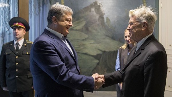 Президент Украины Петр Порошенко провел встречу в Киеве с американским кинорежиссером Дэвидом Линчем